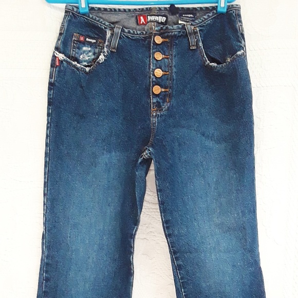 Vintage BONGO embellished funky jeans SZ 9 (T-361 - Picture 2 of 4